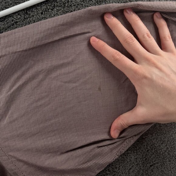 Ralph Lauren Blake Long Sleeve Cotton Button Up Shirt Brown Houndstooth 2XL - Picture 14 of 16